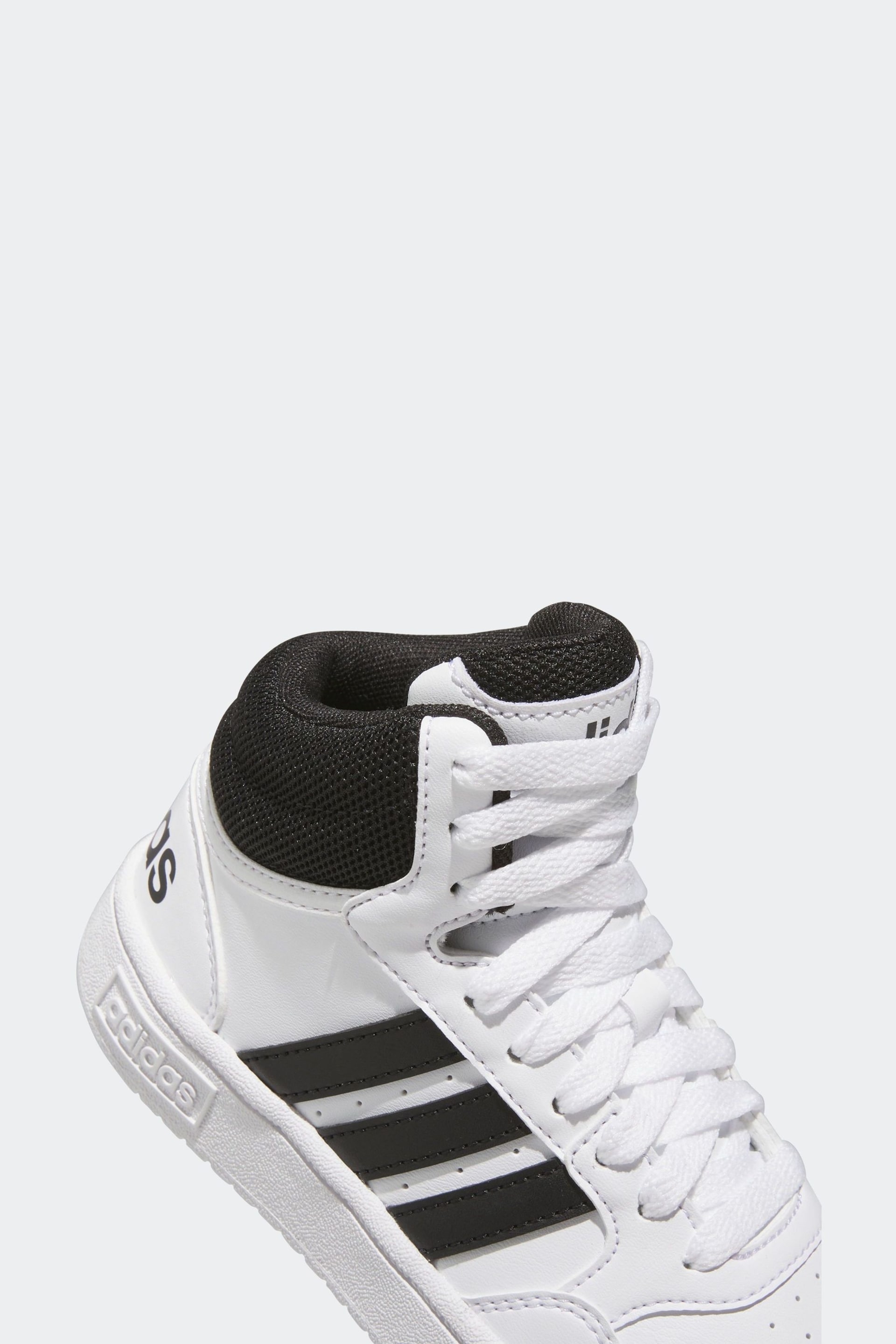 adidas White/black Hoops Mid Shoes - Image 8 of 8
