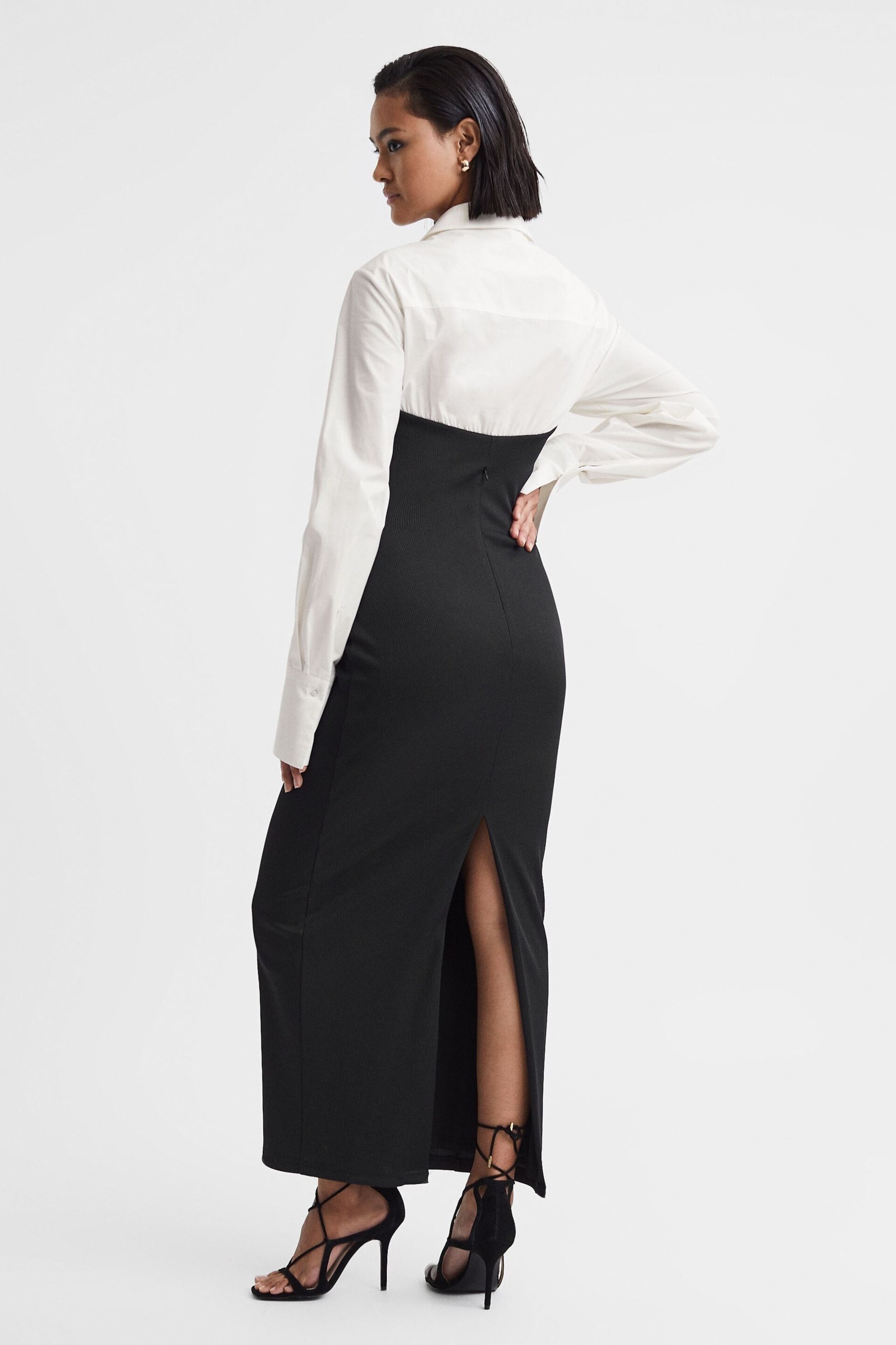 Anna Quan Hybrid Shirt Jersey Maxi Dress - Image 4 of 5