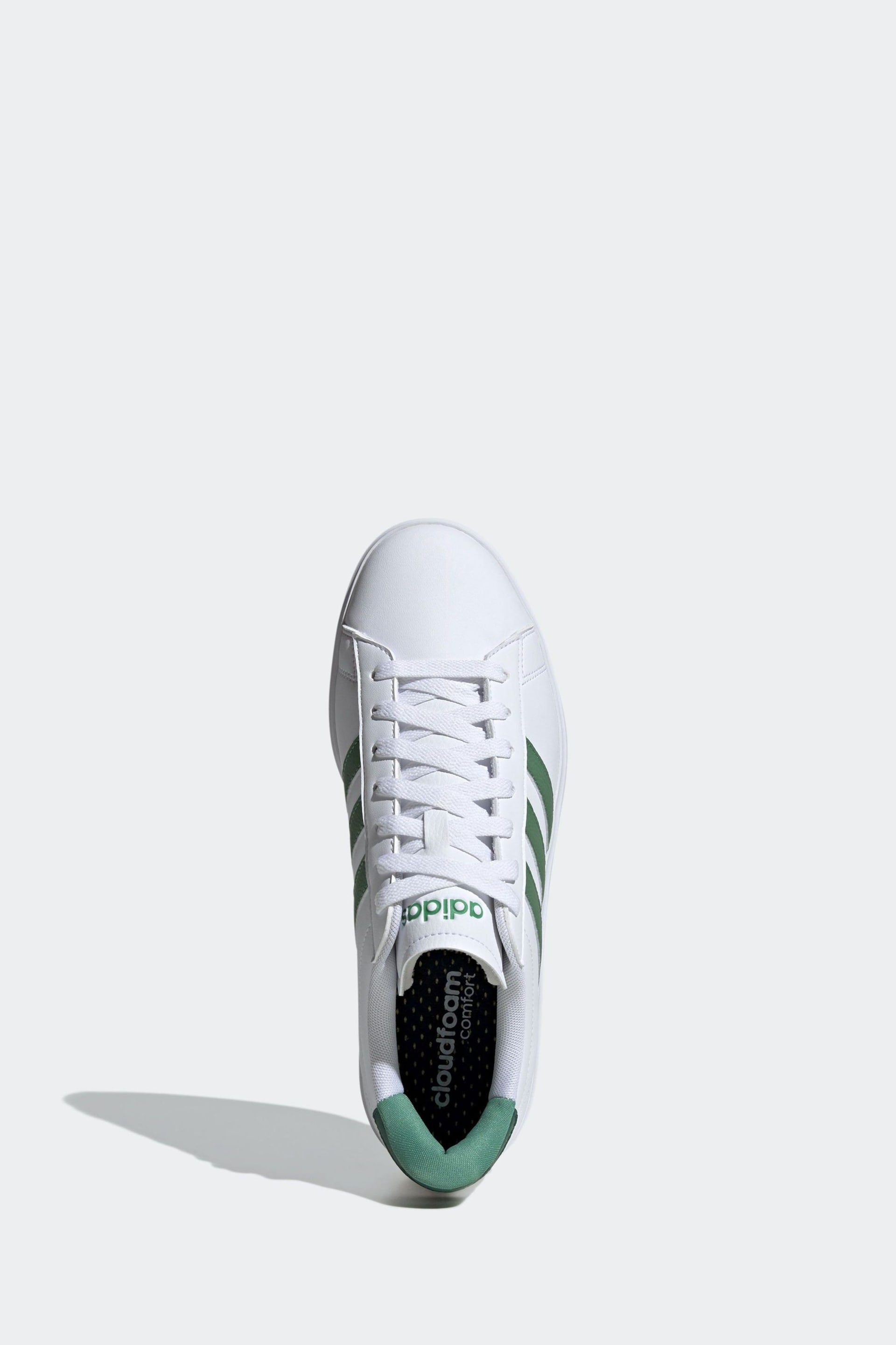 adidas Green White Sportswear Grand Court 2.0 Trainers - Image 4 of 7