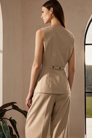 Mink Brown Premium Longline Tailored Waistcoat - Image 3 of 7