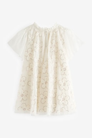 Cream Mesh Flower Dress (3mths-7yrs) - Image 6 of 7