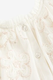 Cream Mesh Flower Dress (3mths-7yrs) - Image 7 of 7