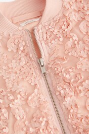 Pink 3D Floral Bomber Jacket (3-16yrs) - Image 8 of 8