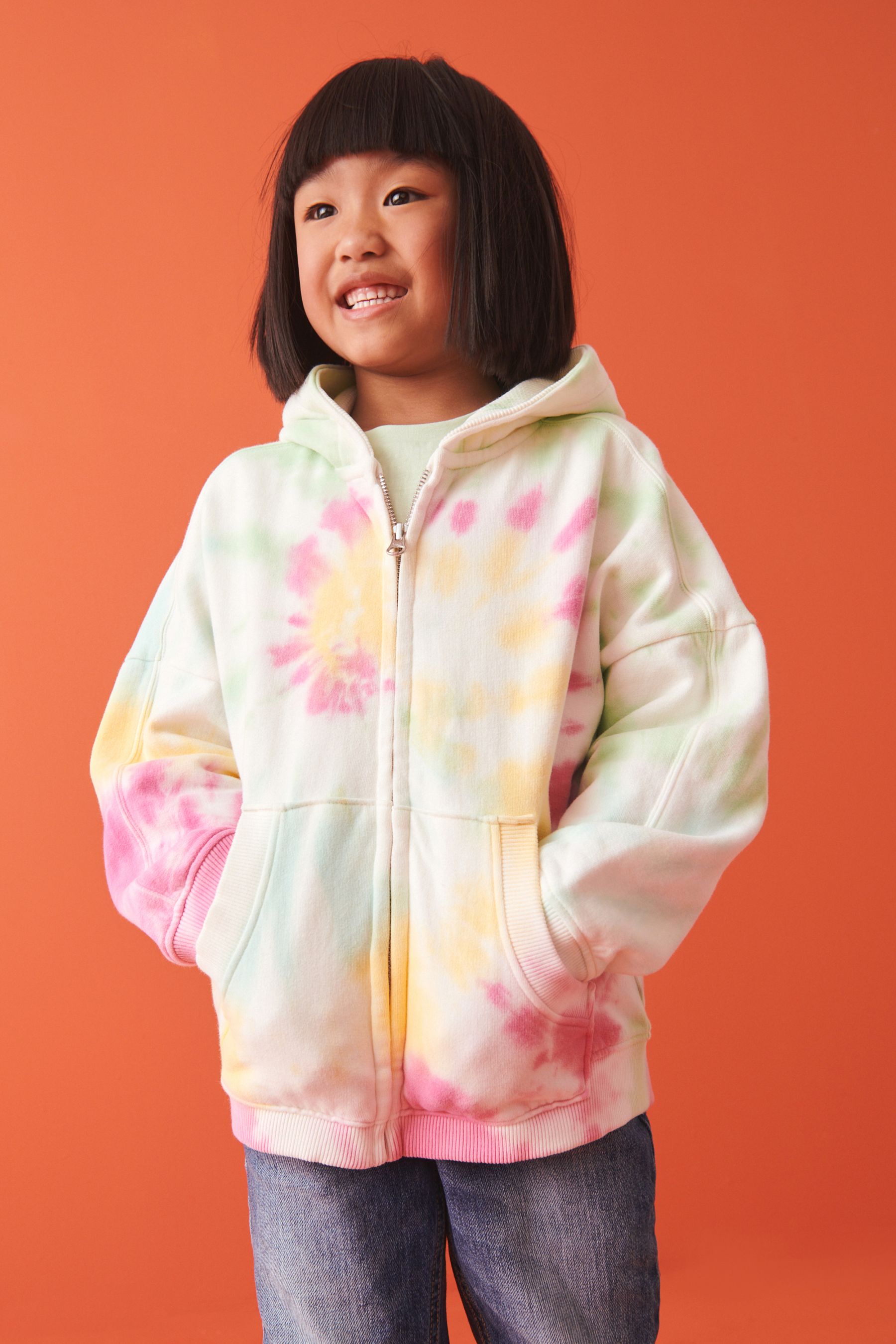 Buy Multi Swirl Tie Dye Zip Through Hoodie 3 16yrs from Next Canada