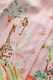Pink Safari Satin Button Through Pyjamas (6-16yrs) - Image 8 of 8