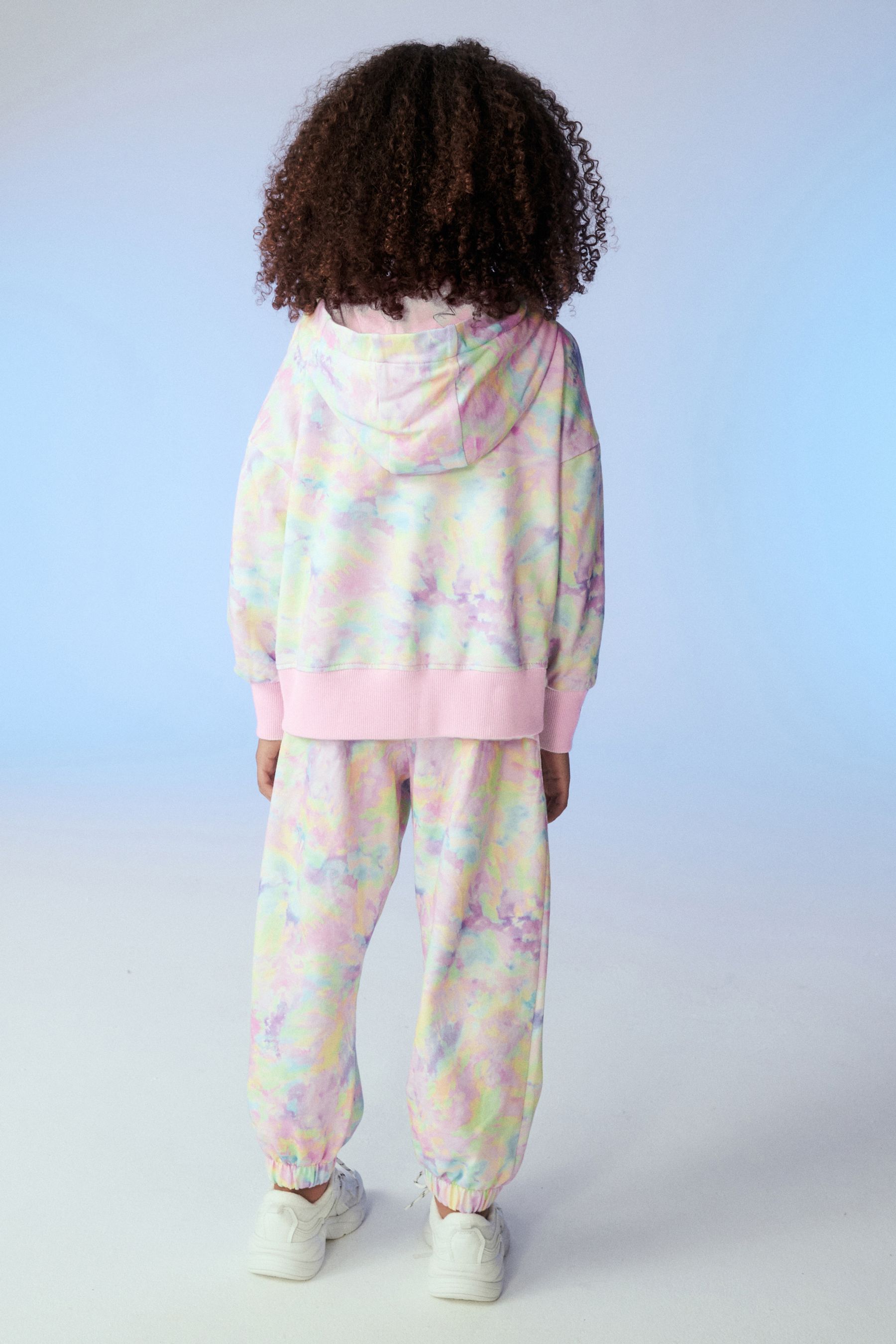 New sensations pink multi tie dye hoodie outlet