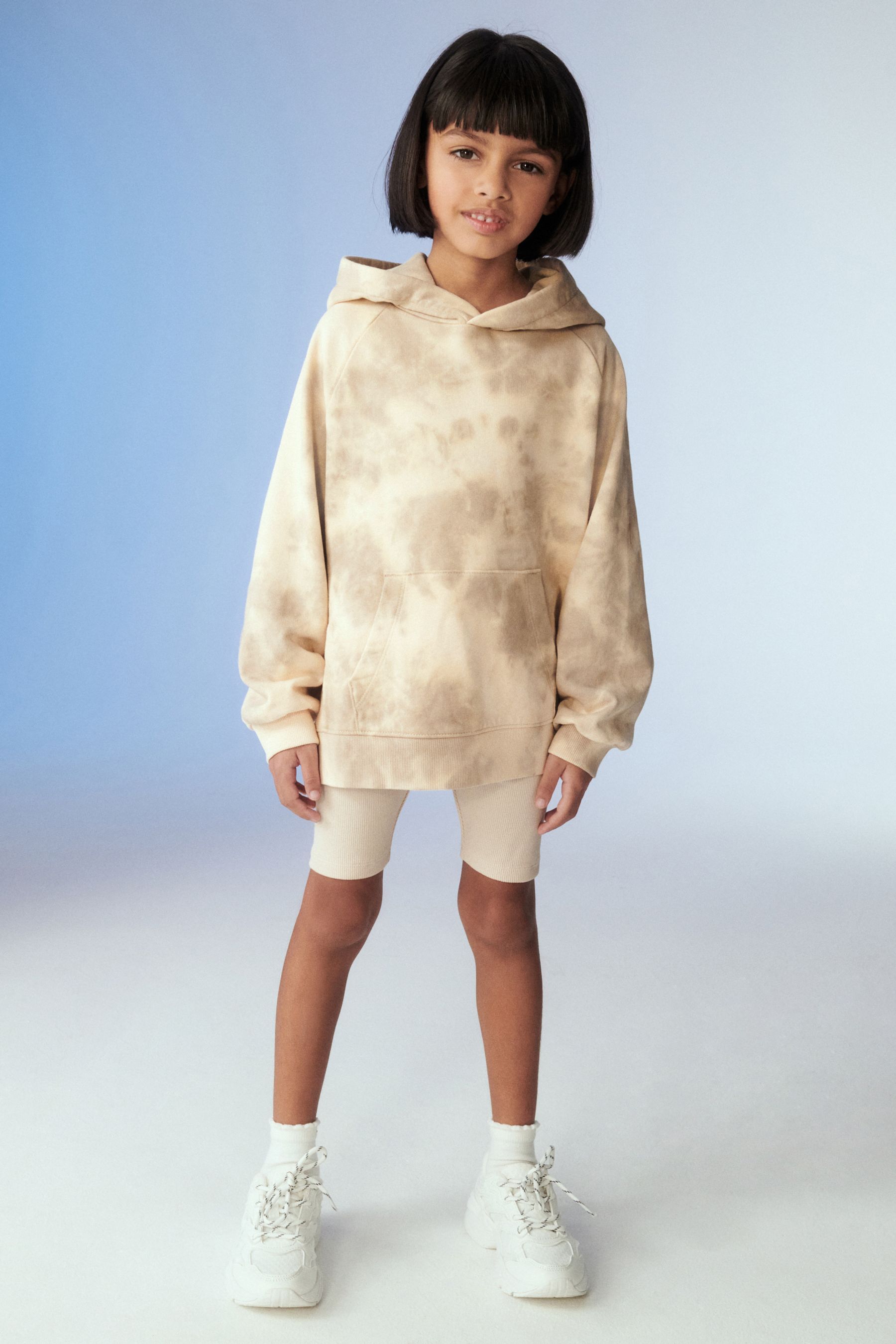 Buy Ecru Tie Dye Hoodie And Cycling Shorts Set 3 16yrs from Next Luxembourg