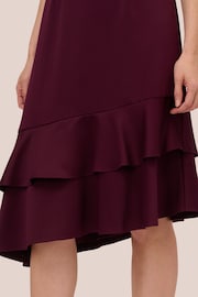 Adrianna Papell Purple Satin Crepe Dress - Image 5 of 7
