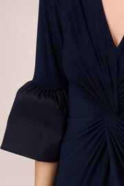 Adrianna Papell Blue Jersey And Taffeta Midi Dress - Image 4 of 7