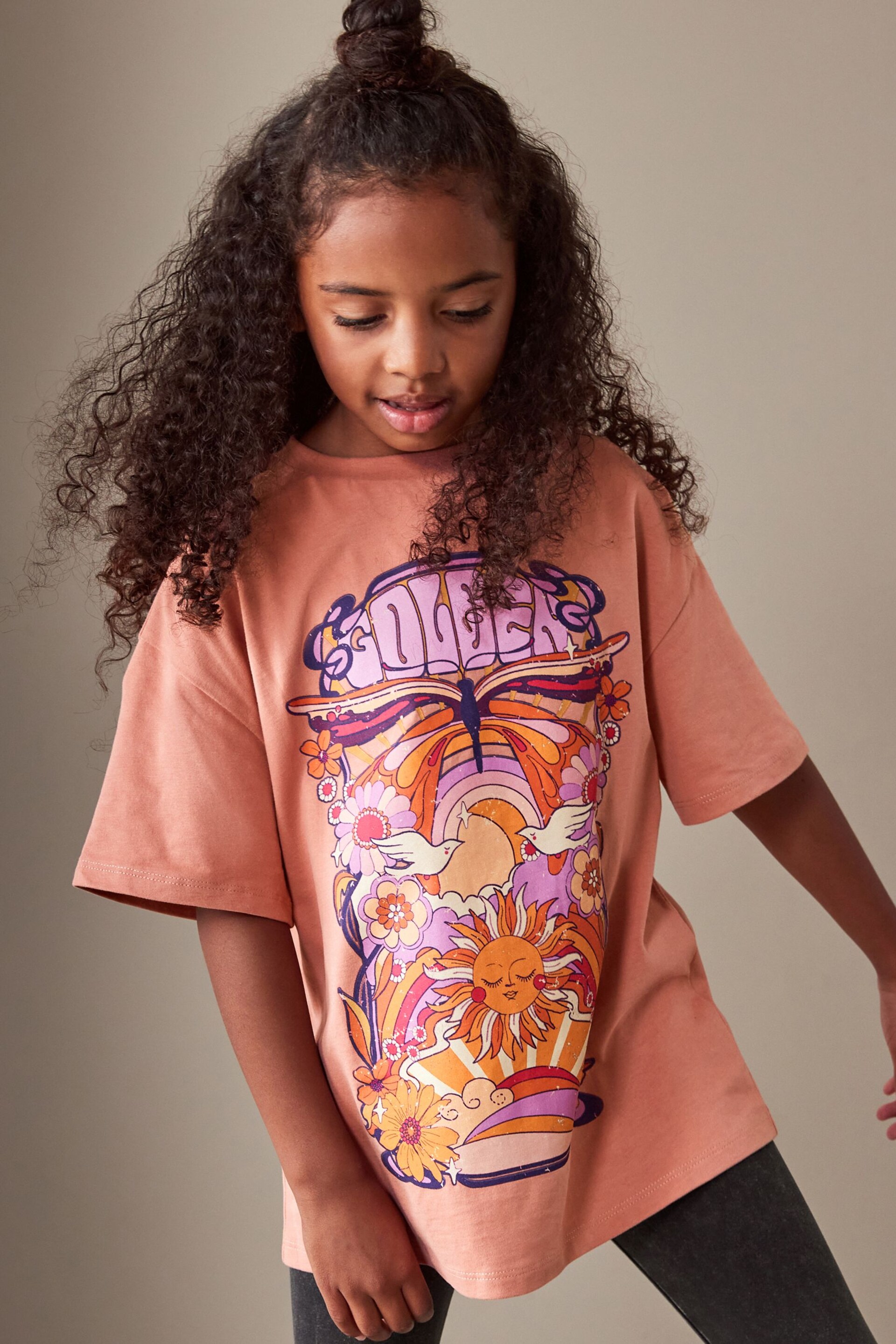 Orange Celestial T-Shirt And Leggings Set (3-16yrs) - Image 2 of 6