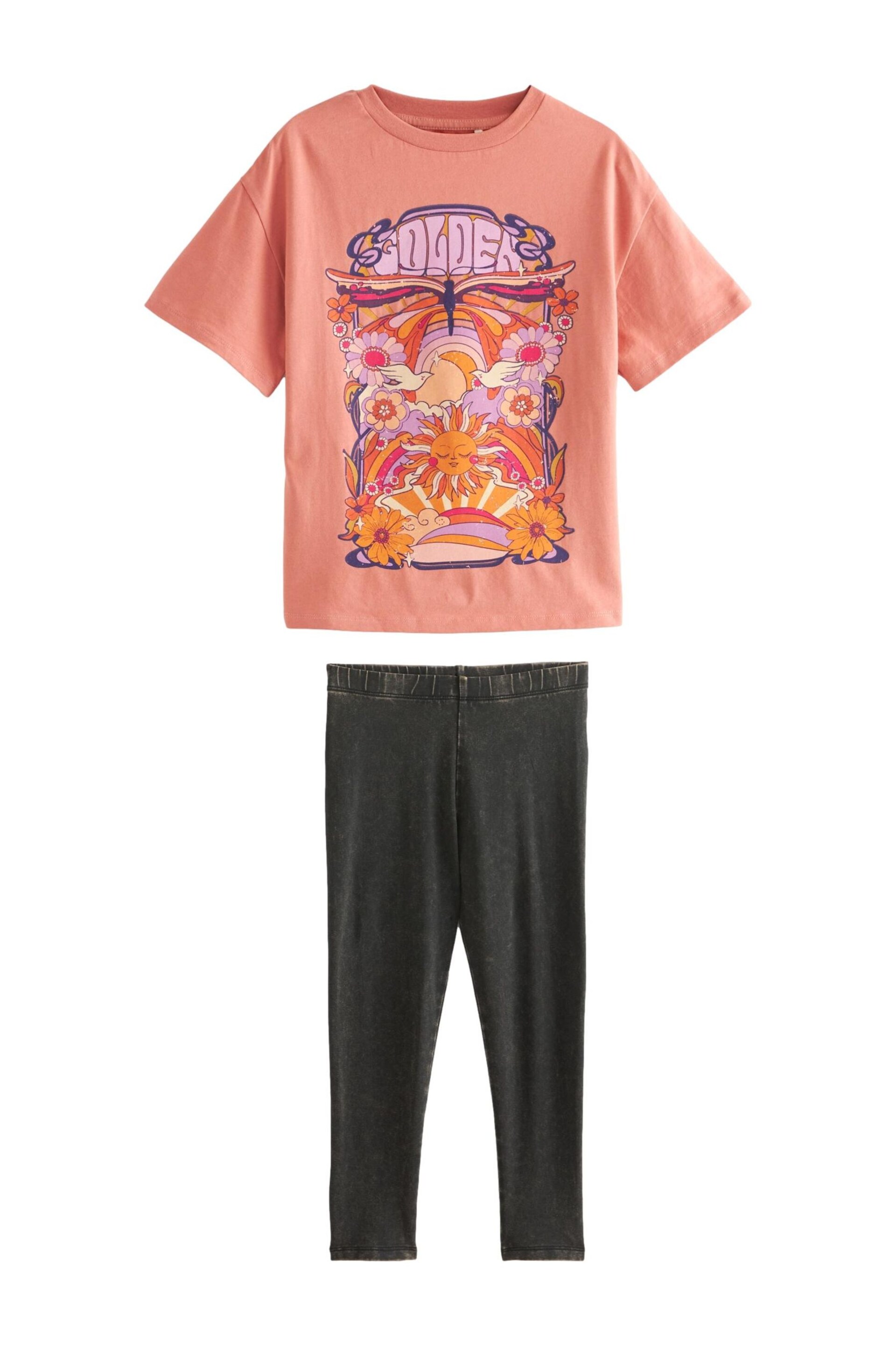 Orange Celestial T-Shirt And Leggings Set (3-16yrs) - Image 4 of 6