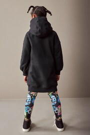 Black Graffiti Longline Hoodie And Leggings Set (3-16yrs) - Image 3 of 8