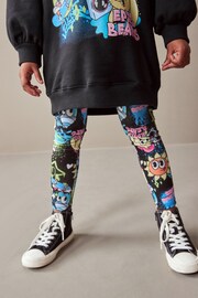 Black Graffiti Longline Hoodie And Leggings Set (3-16yrs) - Image 5 of 8