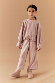 Pink Modal Sweatshirt And Wide Leg Trousers (3-16yrs) - Image 1 of 8