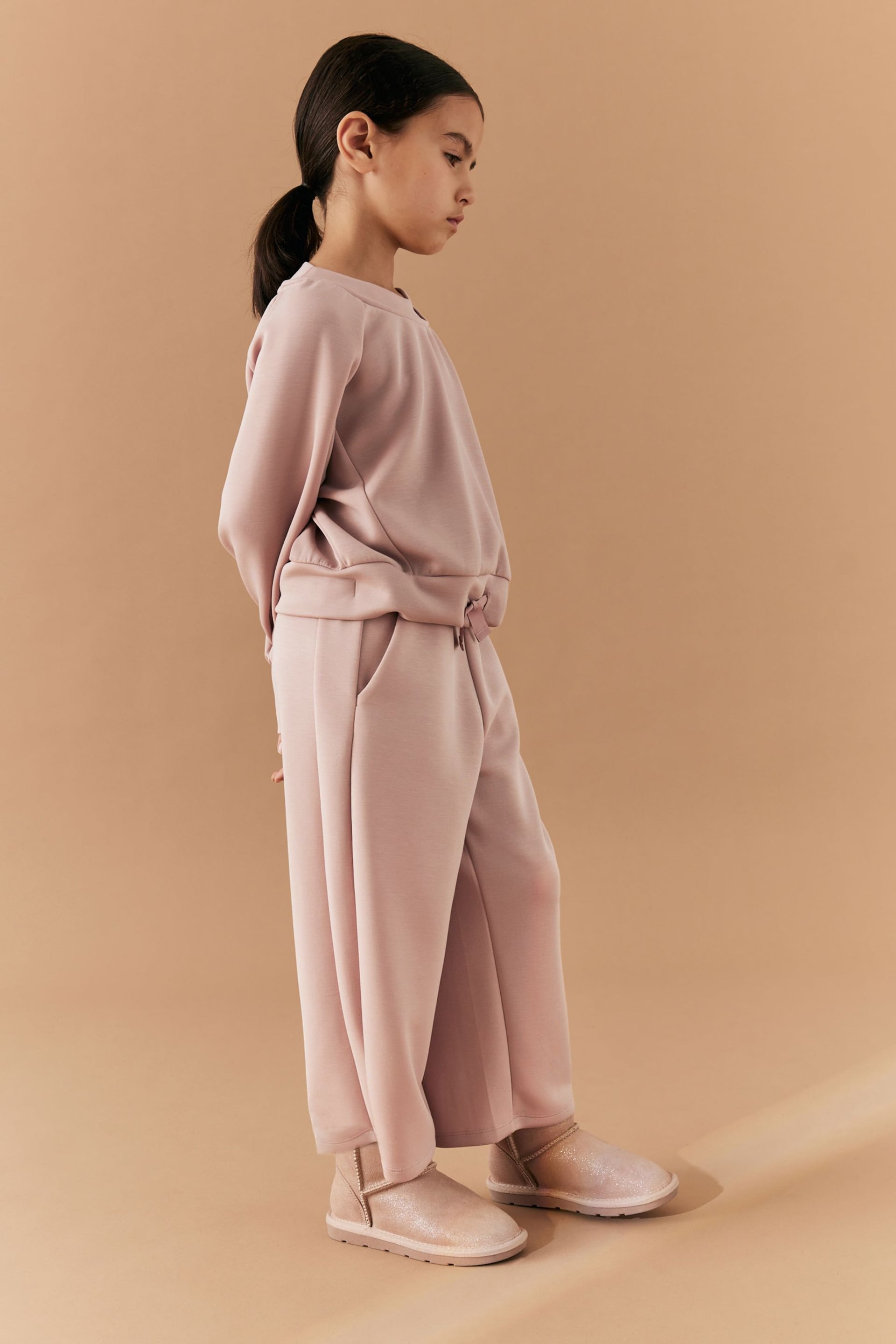 Pink Modal Sweatshirt And Wide Leg Trousers (3-16yrs) - Image 2 of 8
