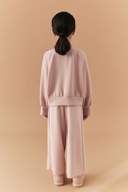 Pink Modal Sweatshirt And Wide Leg Trousers (3-16yrs) - Image 3 of 8