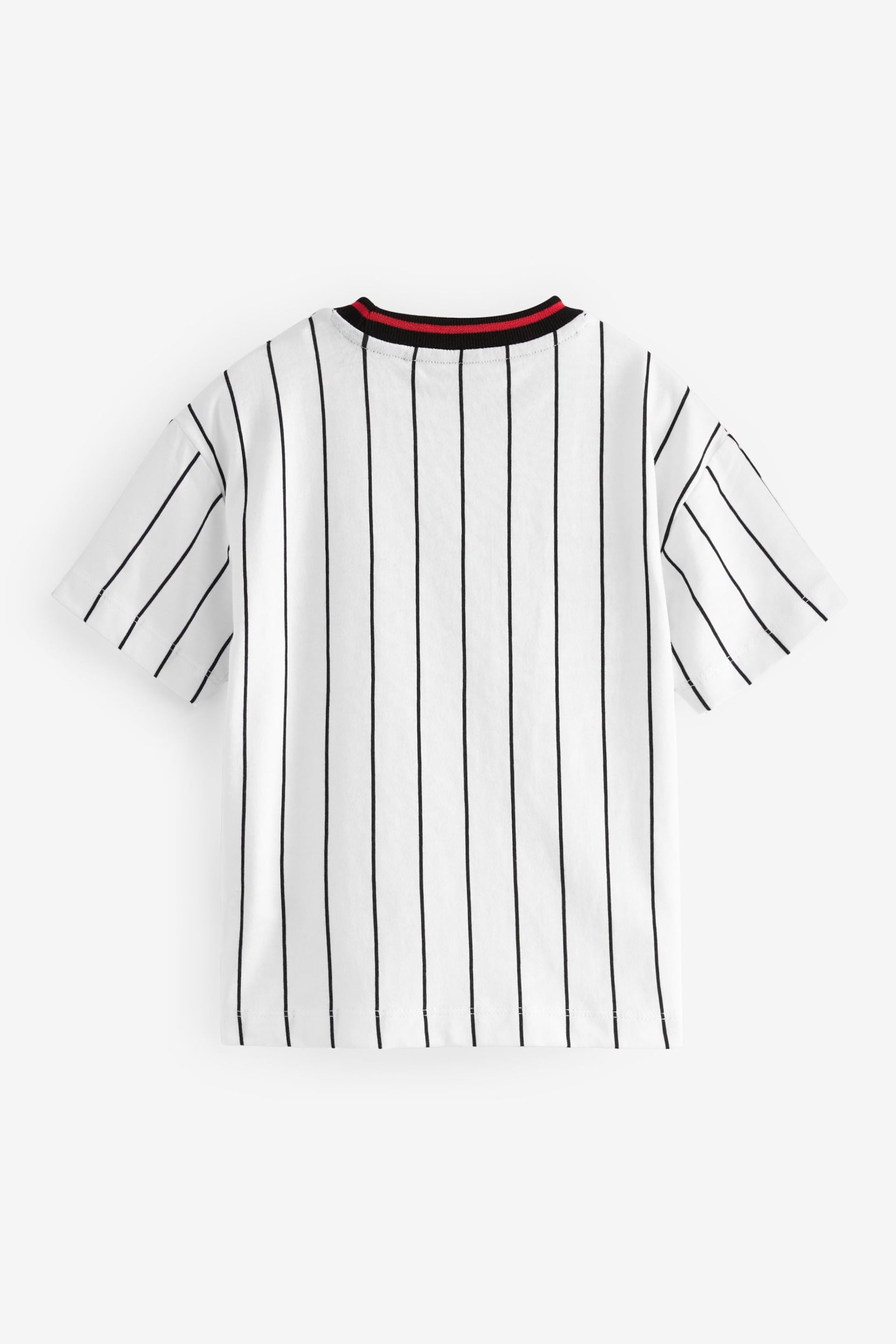 White Short Sleeve Varsity T-Shirt (3mths-7yrs) - Image 6 of 7