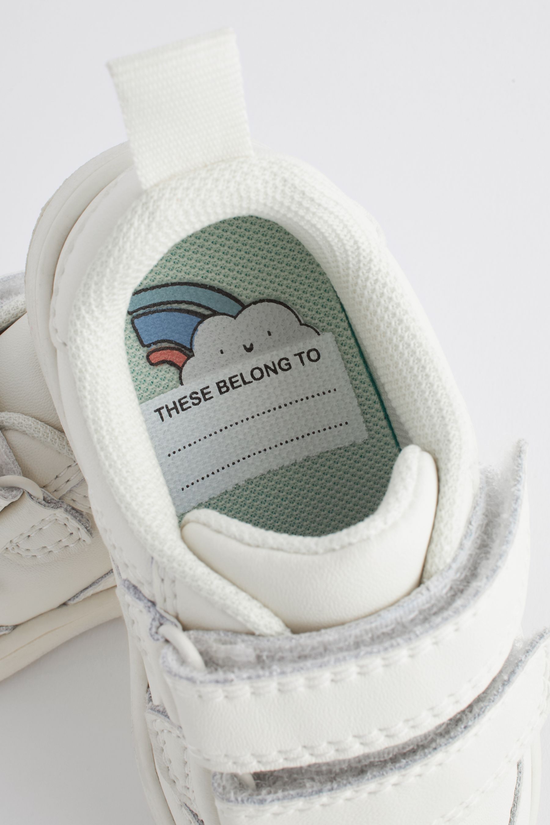 Buy White Standard Fit F Baby Touch Fastening Leather First Walker Shoes from the Next UK online shop