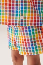 Little Bird by Jools Oliver Multi/Check Colourful Shirt and Short Set - Image 5 of 10