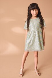 Mint Green Sequin Party Dress (3-16yrs) - Image 2 of 7