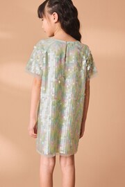 Mint Green Sequin Party Dress (3-16yrs) - Image 3 of 7