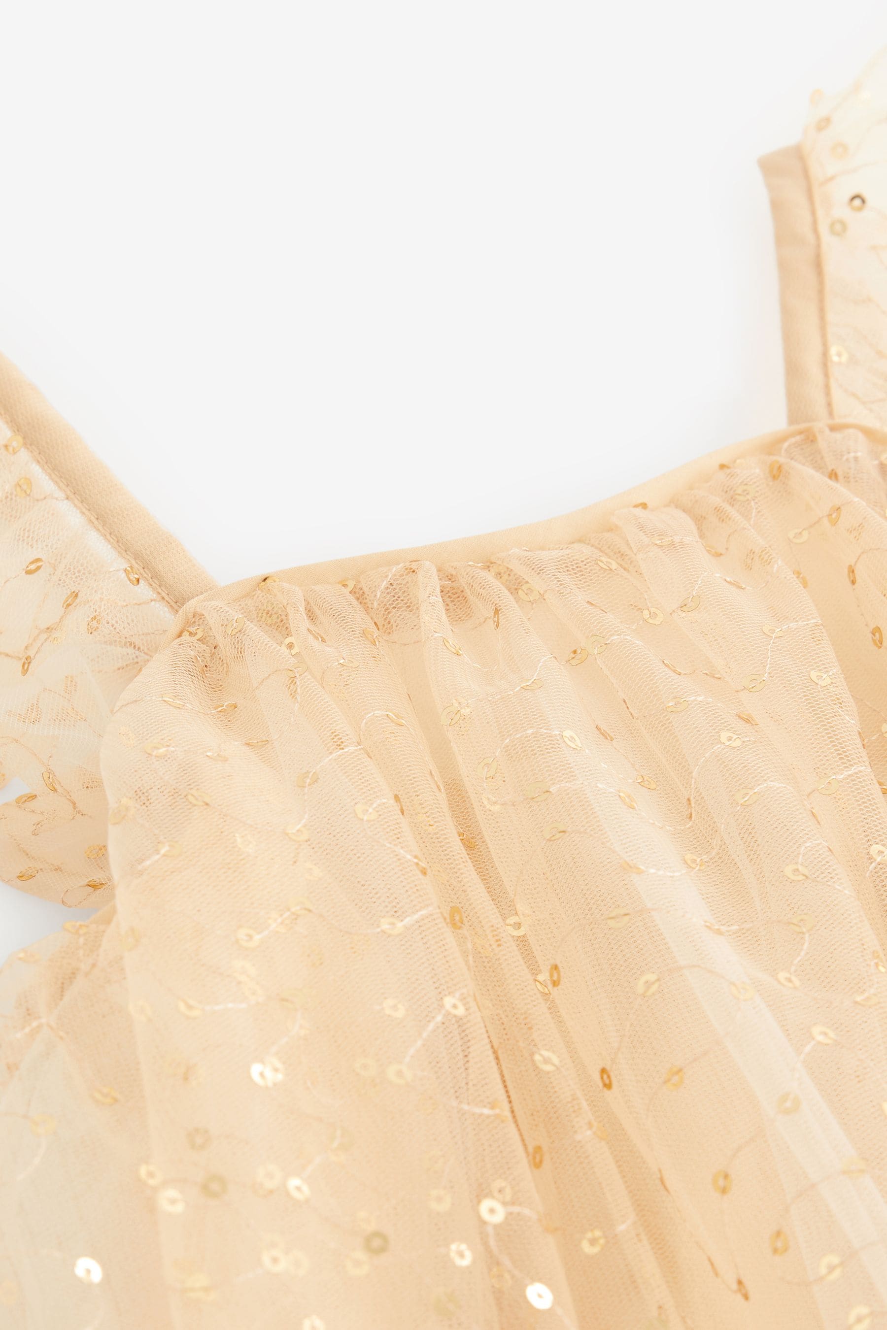 Dotted mesh tulle midi dress zara clearance