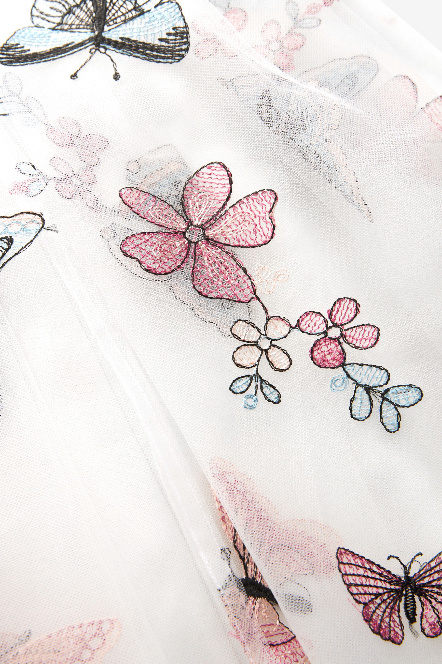 Butterfly embroidered dress online