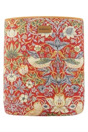 Morris & Co Burgundy Red Strawberry Thief Pet Blanket - Image 3 of 4