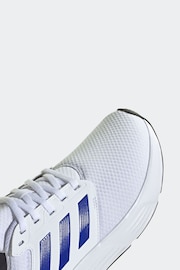 adidas White/Blue Galaxy 6 Trainers - Image 8 of 9