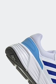 adidas White/Blue Galaxy 6 Trainers - Image 9 of 9