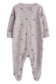 Muted Miniprint Baby Sleepsuit 5 Pack (0mths-2yrs) - Image 10 of 14