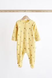 Muted Miniprint Baby Sleepsuit 5 Pack (0mths-2yrs) - Image 7 of 14