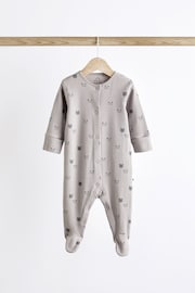 Muted Miniprint Baby Sleepsuit 5 Pack (0mths-2yrs) - Image 8 of 14
