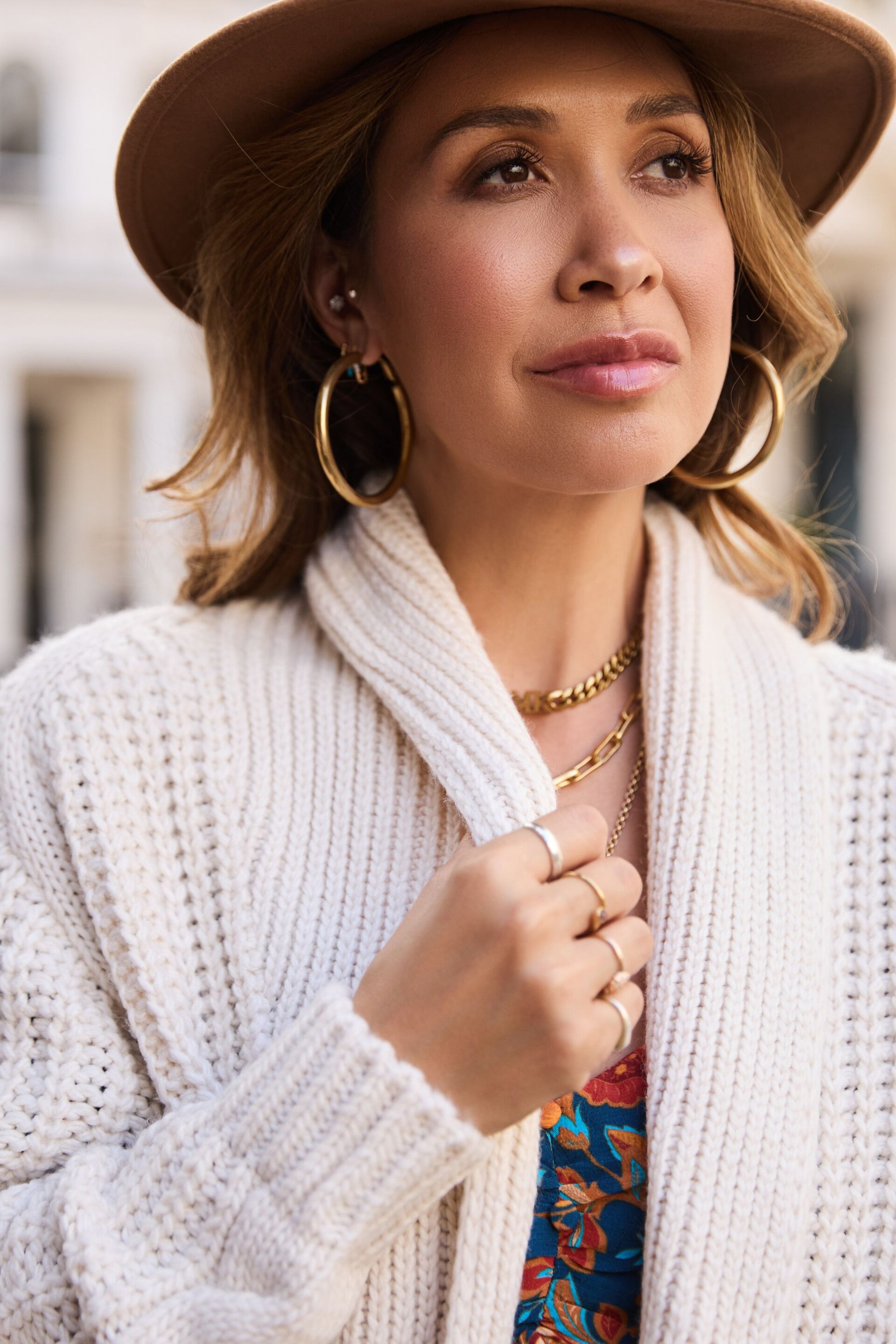 Myleene Klass Cream Cable Knit Longline Cardigan - Image 4 of 6