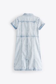 Maxi Length Blue Fitted Denim Dress (3-16yrs) - Image 7 of 8