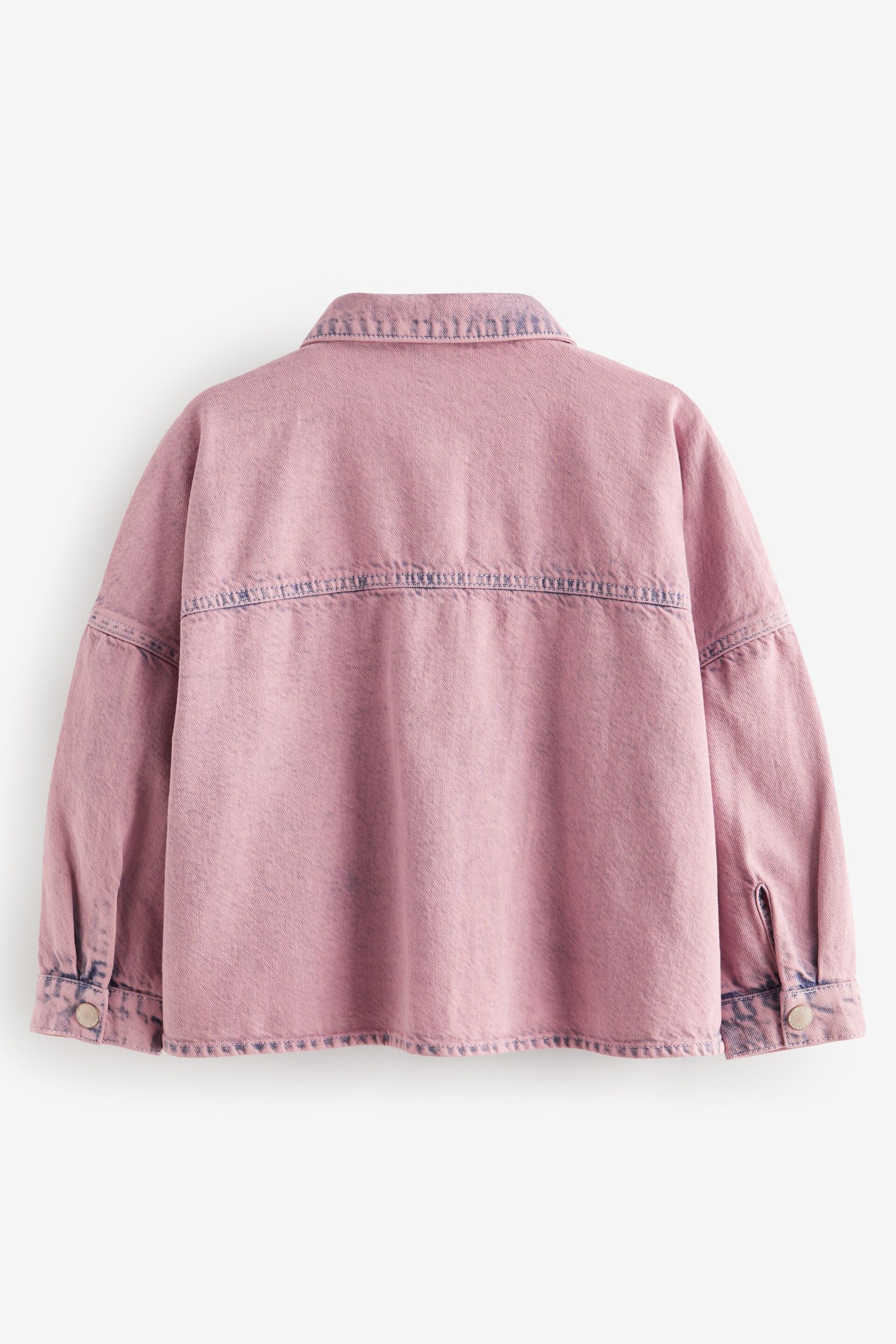 Pink Boxy Denim Shacket (3-16yrs) - Image 2 of 5