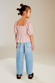 Pink Ditsy Cut-Out Detail Blouse (3-16yrs) - Image 3 of 7