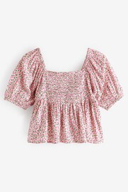 Pink Ditsy Cut-Out Detail Blouse (3-16yrs) - Image 6 of 7