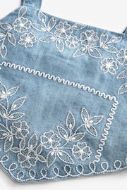 Blue Denim Embroidered Cami Top (3-16yrs) - Image 6 of 7