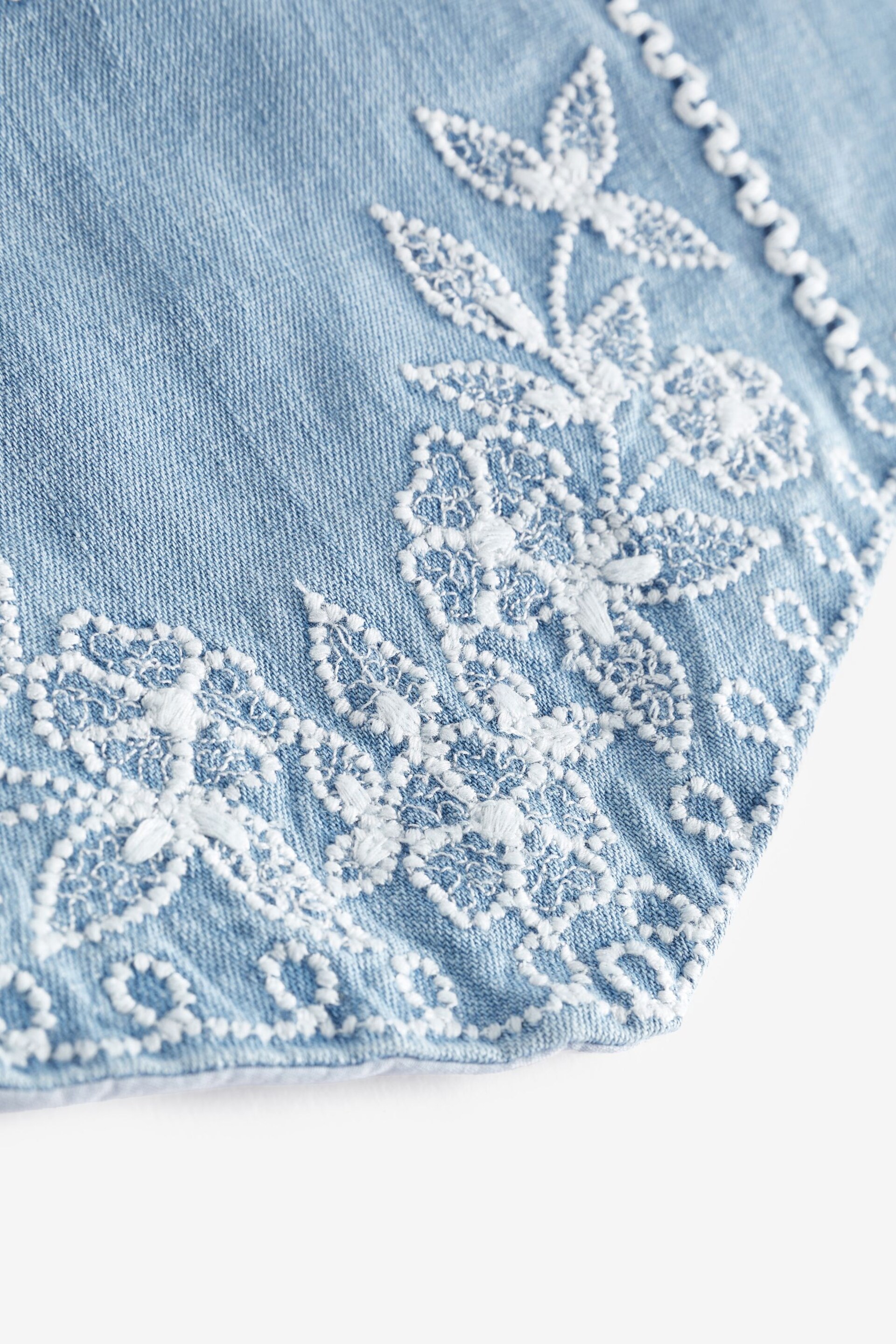 Blue Denim Embroidered Cami Top (3-16yrs) - Image 7 of 7