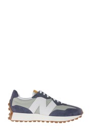 New Balance Grey/Blue Mens 327 Trainers - Image 1 of 5
