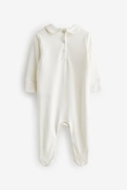 Cream Embroidered Occasion Baby Sleepsuit (0mths-2yrs) - Image 5 of 6