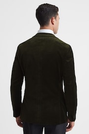 Reiss Emerald Apsara Slim Fit Velvet Single Breasted Blazer - Image 5 of 7