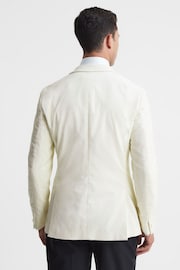 Reiss White Apsara Slim Fit Velvet Single Breasted Blazer - Image 5 of 8