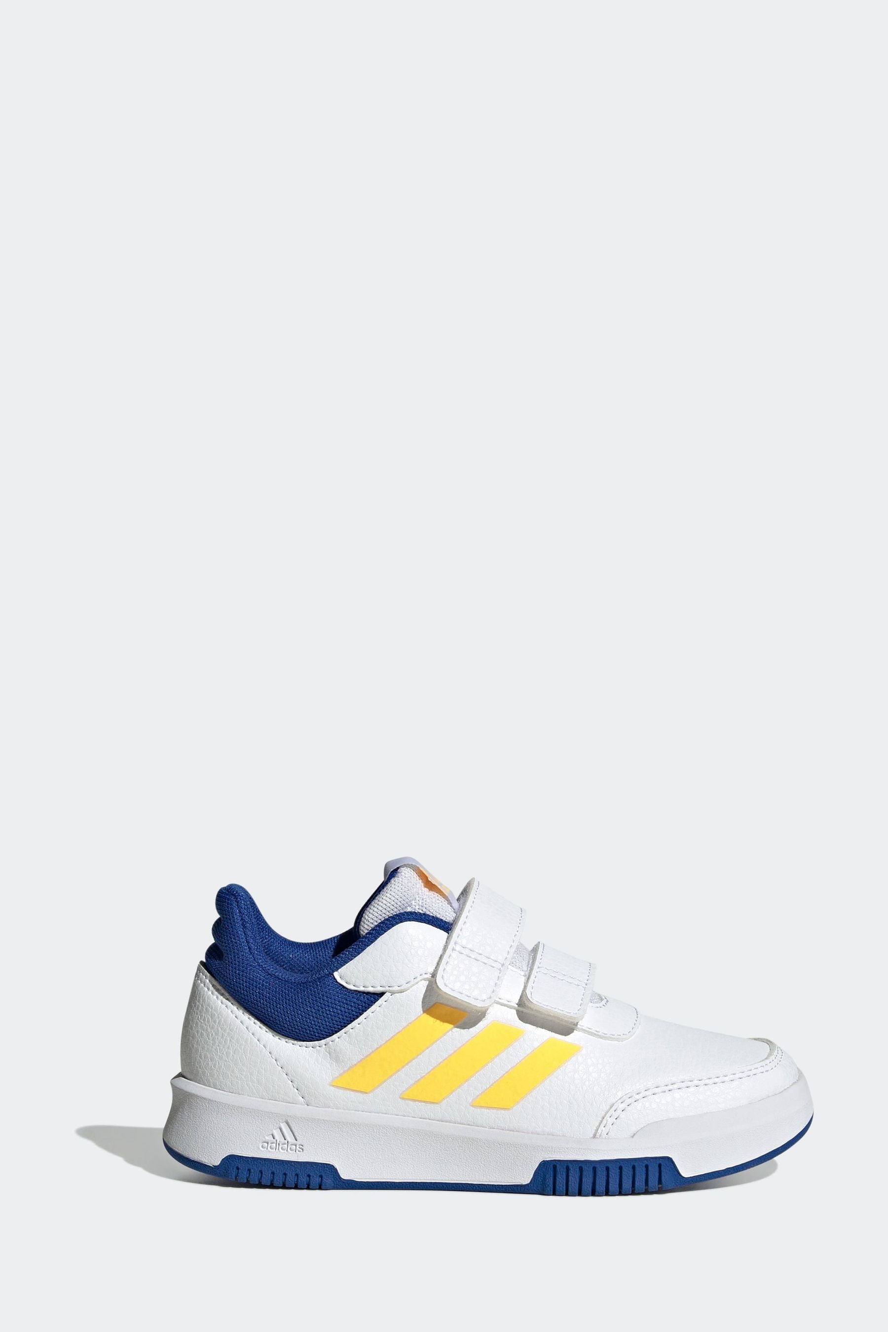 adidas Blue Yellow Hook and Loop Tensaur Hook and Loop Shoes