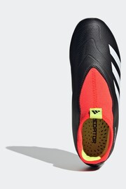 adidas Black Football Predator 24 League Laceless Firm Ground Kids Boots - Image 5 of 9