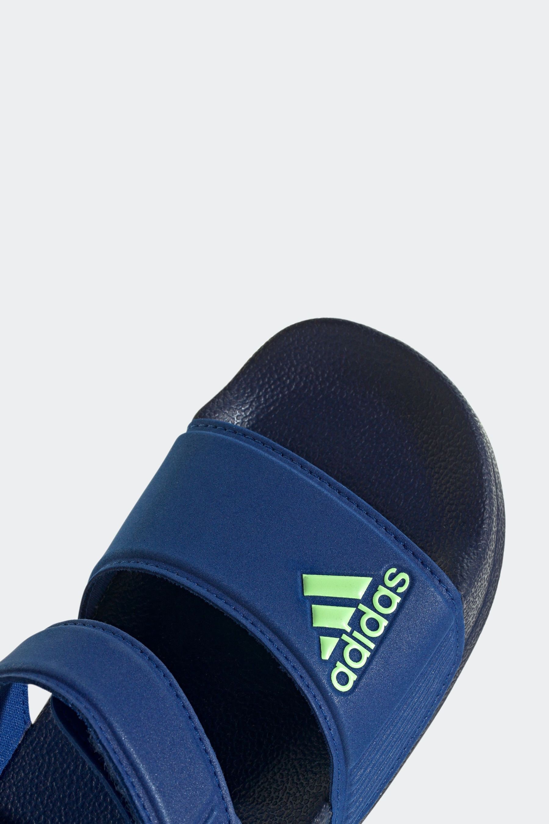 Blue adidas slides sale