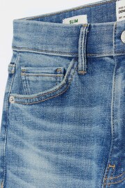 River Island Blue Slim Straight Non-Stretch Jeans - Image 6 of 7