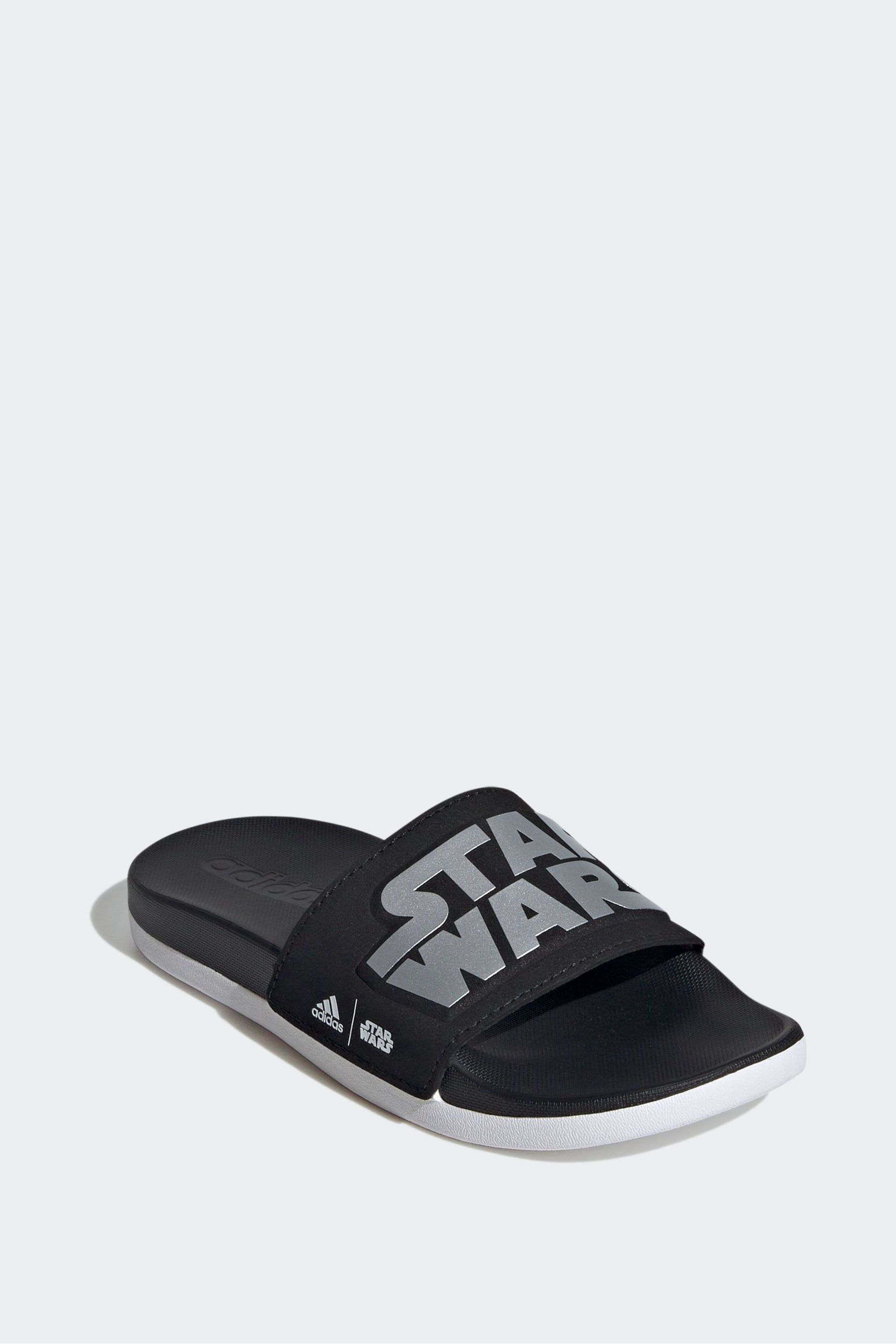 adidas Black Adilette Comfort Star Wars Sandals - Image 4 of 9