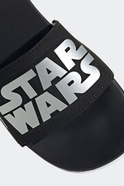adidas Black Adilette Comfort Star Wars Sandals - Image 8 of 9